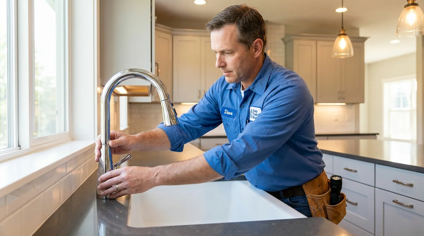 Kitchen faucet installation by Johns Plumbing LLC in Russiaville